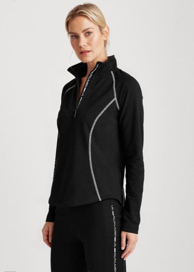 Women's Ralph Lauren Stretch Cotton Half-Zip Sweatshirt | 742135JDT